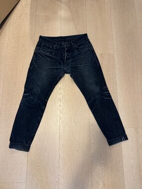 Pure Blue Japan Indigo Black Selvedge Denim Jeans Size 36 Japan, US ~ 34